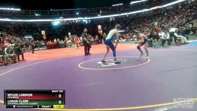 144-2A Quarterfinal - Wylee Lorimor, Cedaredge vs Logan Clark, Dayspring Christian Academy