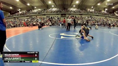 90 lbs Champ. Round 2 - Nolan Dapron, Bonhomme Wrestling-AAA  vs Lincoln Barnett, Blue Pride Wrestling Club-AAA