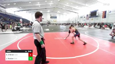 138 lbs 2nd Place - Ayden O'Brien, Yucca Valley HS vs Jp Roslan, Cougar Club Wrestling