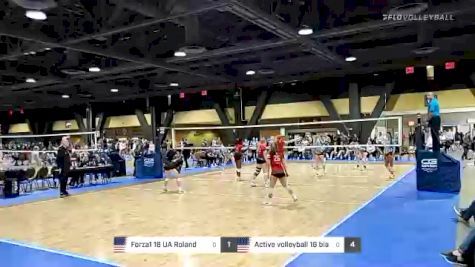 Forza1 16 UA Roland vs Active volleyball 16 black - 2022 JVA West Coast Cup presented by Nike