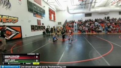 110 lbs Champ. Round 1 - Jason Coulter, Powell Middle School vs Britt Asay, Lovell Middle School