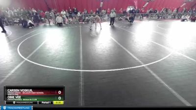 113 lbs Cons. Round 2 - Obie Vee, CrassTrained: Weigh In Club vs Carsen Voskuil, Cedar Grove - Belgium High School Wrestling