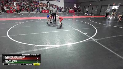 94 lbs Quarterfinal - Everett Dorshorst, Askren Wrestling Academy vs Keilan Yang, Crass Trained