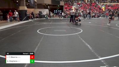 40 lbs Cons. Round 3 - Teagan Stearns, Ridge Wrestling Club vs Axel Stephens, South Central Punishers