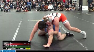 285 lbs Semis & 3rd Wb (16 Team) - Eli Pannell, Wartburg vs Adolfo Betancur, Johnson & Wales (RI)