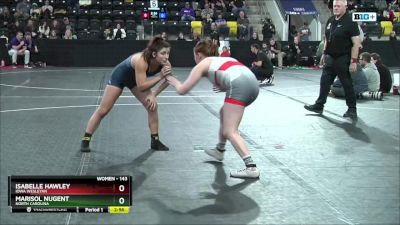 143 lbs Cons. Round 2 - Isabelle Hawley, Iowa Wesleyan vs Marisol Nugent, North Carolina