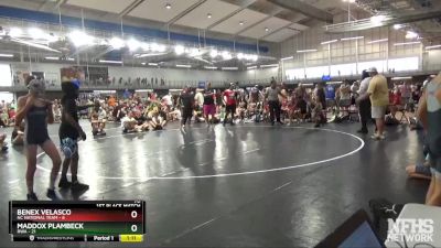 70 lbs Placement Matches (8 Team) - Maddox Plambeck, RWA vs Benex Velasco, NC National Team