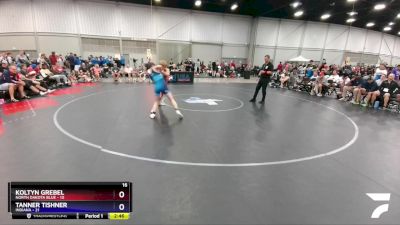 126 lbs Round 2 (6 Team) - Koltyn Grebel, North Dakota Blue vs Tanner Tishner, Indiana