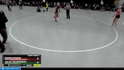 125 lbs Champ. Round 2 - Kaileia Villavicencio, Wrestling University-FL vs Hannah Rogers, Sebolt Women Wrestling Academy