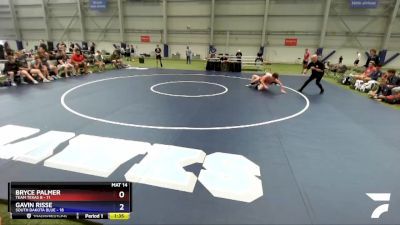 132 lbs Placement Matches (8 Team) - Bryce Palmer, Team Texas B vs Gavin Risse, South Dakota Blue