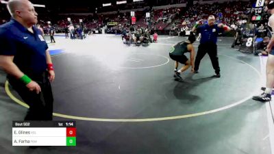 285 lbs Quarterfinal - Evan Glines, Vista Del Lago (SJ) vs Adam Farha, Poway (SD)