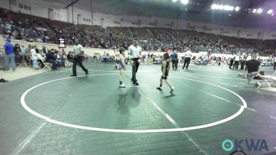 49 lbs Consi Of 32 #2 - N'cyla Brown, OKC Saints Wrestling vs Blaine Horton, Newkirk Takedown