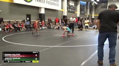 91 lbs Round 2 (4 Team) - Gianna Halsted, Grand View Wrestling Club vs Jordyn Masilko, NE Valkyrie