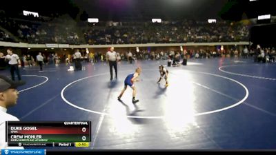 49 lbs Quarterfinal - Crew Mohler, Moen Wrestling Academy vs Duke Gogel, Iowa