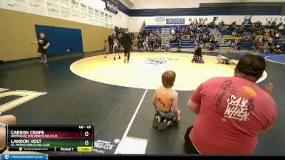 45 lbs Round 3 - Carson Crape, NorthEast 509 Wrestling Club vs Landon Holt, St. Maries Wrestling Club