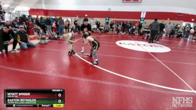 78-85 lbs Round 3 - Wyatt Spreer, Valley WC vs Easton Reynolds, Junior Bulldogs Wrestling