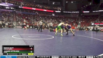 2A-132 lbs Quarterfinal - Anders Kittelson, Osage vs Royce Butt, Central DeWitt