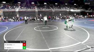 78 lbs Rr Rnd 2 - Noah Sanchez, Duran Elite vs Brayden Yakich, Black Fox Wr Ac