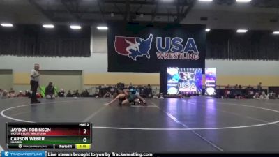 144 lbs Quarterfinal - Carson Weber, Illinois vs Jaydon Robinson, Victory Elite Wrestling