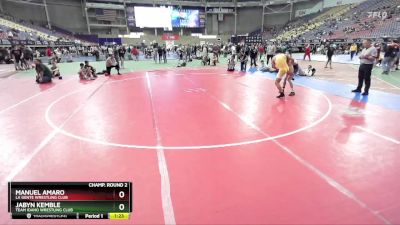 126 lbs Champ. Round 2 - Jabyn Kemble, Team Idaho Wrestling Club vs Manuel Amaro, La Gente Wrestling Club