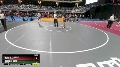 5A 138 lbs Quarterfinal - Amalie Lucero, El Paso Hanks vs Destiny Sims, Frisco