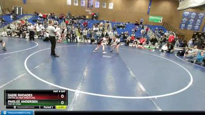 105 lbs 1st Place Match - Sadie Rhoades, Uintah Jr High Wrestling vs Paislee Andersen, Top Of Utah