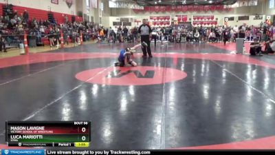 90 lbs Cons. Round 5 - Mason LaVigne, Victory School Of Wrestling vs Luca Mariotti, STMA