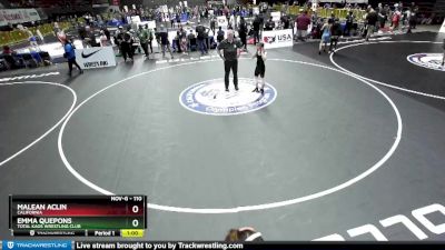 110 lbs Quarterfinal - Malean Aclin, California vs Emma Quepons, Total Kaos Wrestling Club