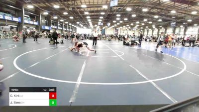 112 lbs Consi Of 8 #2 - Caleb Kirk, LA vs Josiah Sims, OH