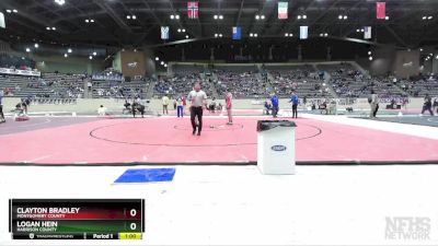 144 lbs Cons. Round 1 - Clayton Bradley, Montgomery County vs Logan Hein, Harrison County