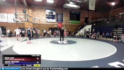 126 lbs Cons. Semi - Seth Lish, Marsh Valley Wrestling Club vs Rider Seguine, Team Real Life