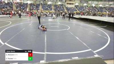 37 lbs Consolation - Corbin McCann, Wranglers Wrestling vs Colton Kazee, Pueblo County Wrestling Club