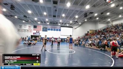 120 lbs Cons. Round 3 - Seth Miller, Carey Jr High vs Madeus Alfaro, Gering Junior High