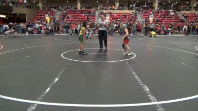 76 lbs Cons. Round 1 - Dorian Plummer, Carroll Wrestling Club vs Millie Cook, Hoisington Jr Cardinals