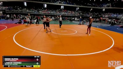 6A 120 lbs Champ. Round 1 - Derek Ruffin, Austin Vandegrift vs Landon Godinez, Haltom City Haltom