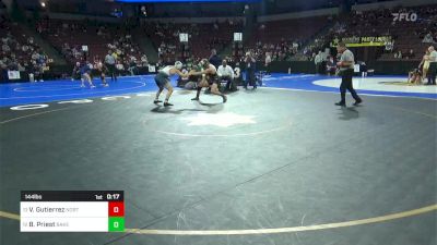 144 lbs Consi Of 8 #1 - Viviano Gutierrez, Northview vs Braden Priest, Bakersfield