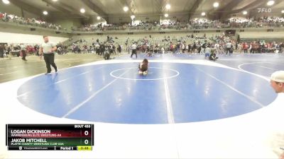 75 lbs Quarterfinal - Jakob Mitchell, Platte County Wrestling Club-AAA vs Logan Dickinson, Warrensburg Elite Wrestling-AA