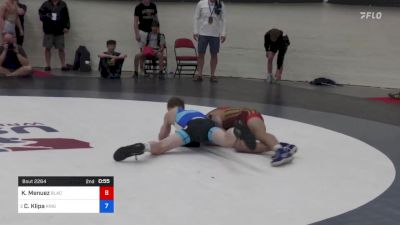 48 kg Quarters - Kyle Menuez, Black Fox Wrestling Academy vs Coleton Klipa, Knights Wrestling Club