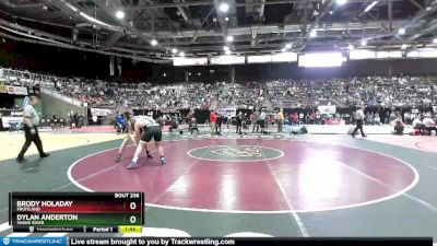 3A 220 lbs Quarterfinal - Brody Holaday, Fruitland vs Dylan Anderton, Snake River