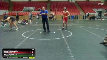 140 lbs Finals (2 Team) - Isaac Suddarth, Hoosier Havoc vs Nico Picorillo, Lake WC