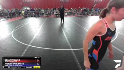 122 lbs Round 2 - Dealya Collins, Women In Singlets vs Kaitlin Hackbarth, Askren Wrestling Academy