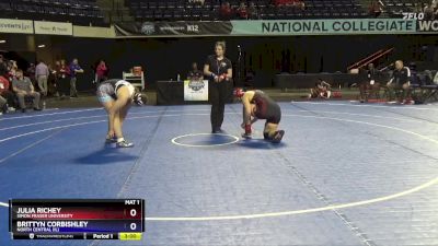 191 lbs Cons. Round 4 - Julia Richey, Simon Fraser University vs Brittyn Corbishley, North Central (IL)