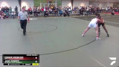 184 lbs Champ. Round 1 - Connor Wrobleski, King`s College (Pennsylvania) vs Jaden Roberts, Delaware Valley University