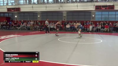 141 lbs Cons. Round 4 - Ryan Kozdra, Springfield vs Matt Castillo, Roger Williams