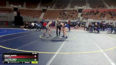 D3-165 lbs Cons. Round 2 - Colton Uhls, Estrella Foothills vs Brent White, Snowflake