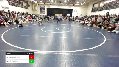 138 lbs Semifinal - James Chaplick, Sanford vs Adam St. Cyr, Lincoln Academy