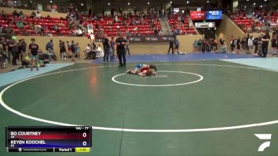 77 lbs Quarterfinal - Bo Courtney, OK vs Keyen Koochel, KS