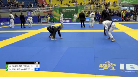 ANA CAROLINA FERNANDES vs MAYA MALICE MARIE YOUNGBLOOD 2024 Brasileiro Jiu-Jitsu IBJJF