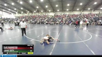 55 lbs Cons. Semi - Clay Bangerter, Wasatch Wrestling Club vs Ceder Smith, Stallions Wrestling Club