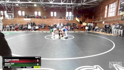 132 lbs Quarterfinal - Elijah Cortez, Gilroy vs Noah Kim, Palo Alto